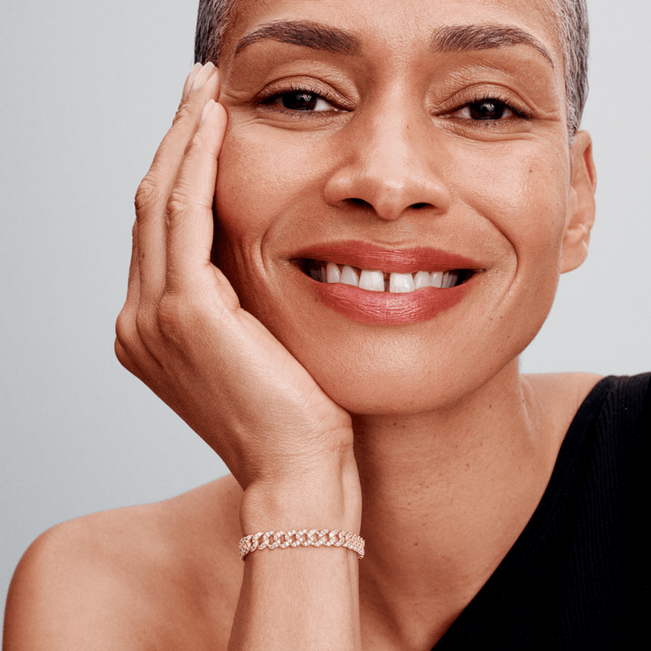 Moissanite Cuban Bracelet | Gold