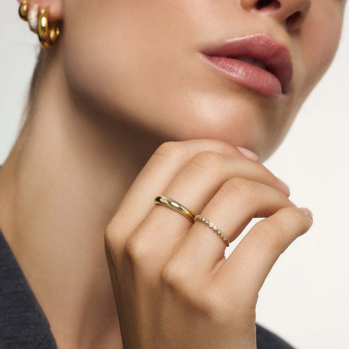 Diamond Bubble Ring | Gold