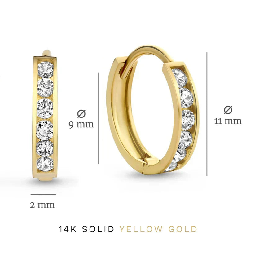 Brillane™ | 14K Gouden Stenen Oorbellen­set